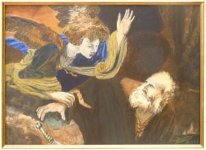 Voir le détail de cette oeuvre: Copie partiel de l'ange et Abraham de Rembrant